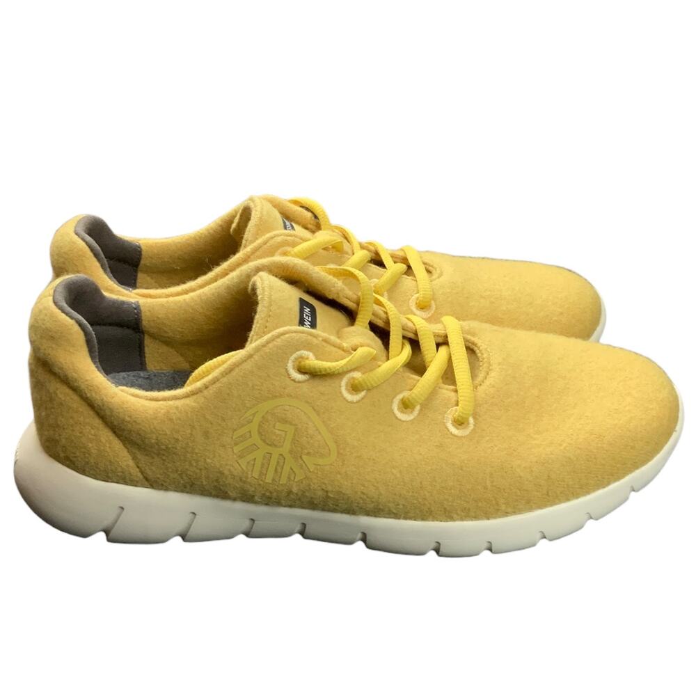 GIESSWEIN Merino Runner Womens EU 41 US 10 Wool Sneakers Yellow Mustard Austria